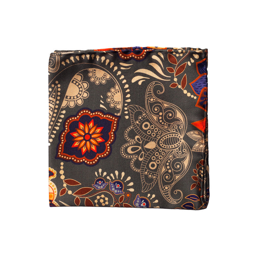 PAISLEY SILK POCKET SQUARE