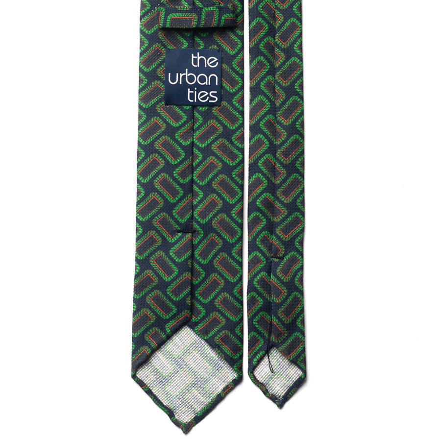 GEOMETRIC GARZA COTTON/LINEN TIE