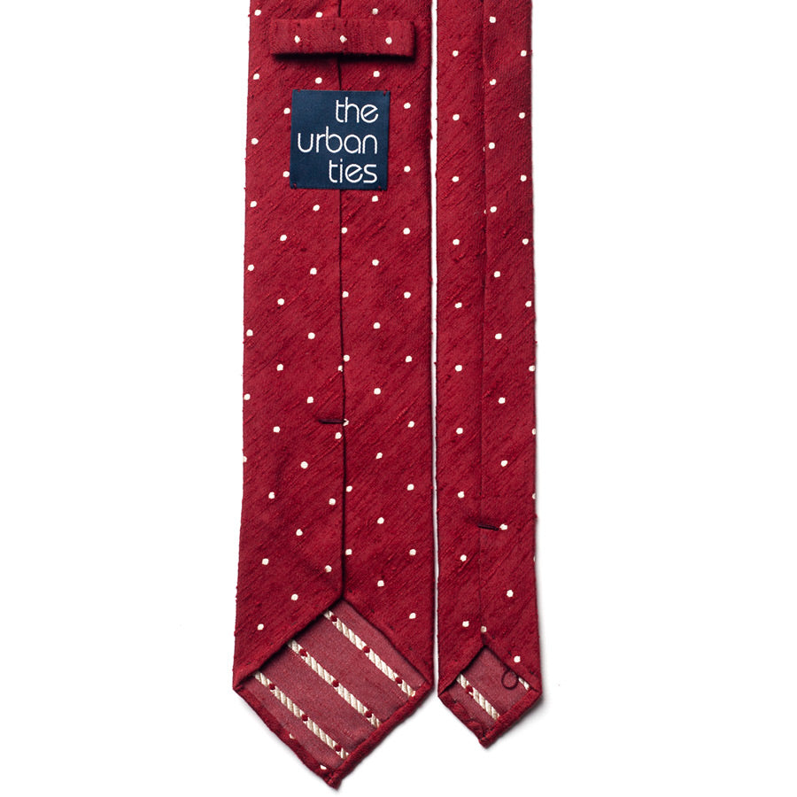POLKA DOT SHANTUNG SILK TIE