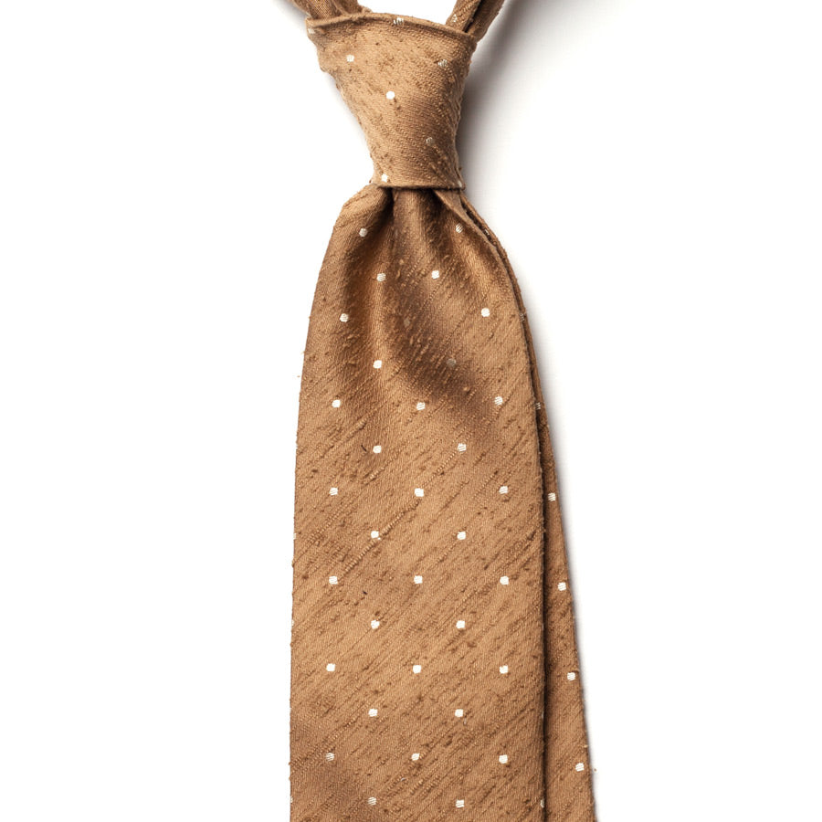 POLKA DOT SHANTUNG SILK TIE