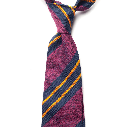 REPP STRIPE SHANTUNG SILK TIE