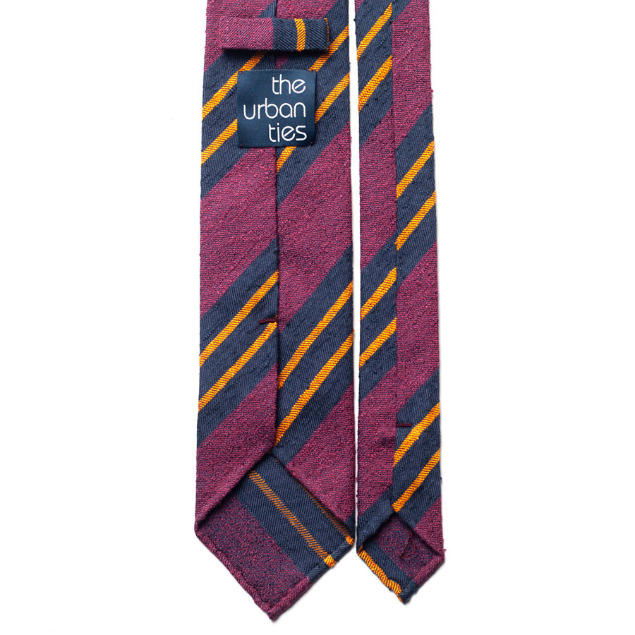 REPP STRIPE SHANTUNG SILK TIE