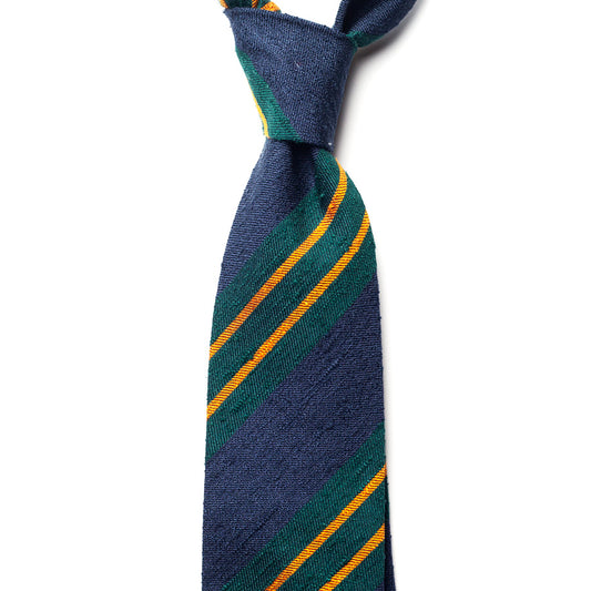 REPP STRIPE SHANTUNG SILK TIE