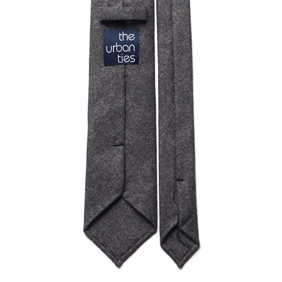 SOLID WOOL TIE - GREY