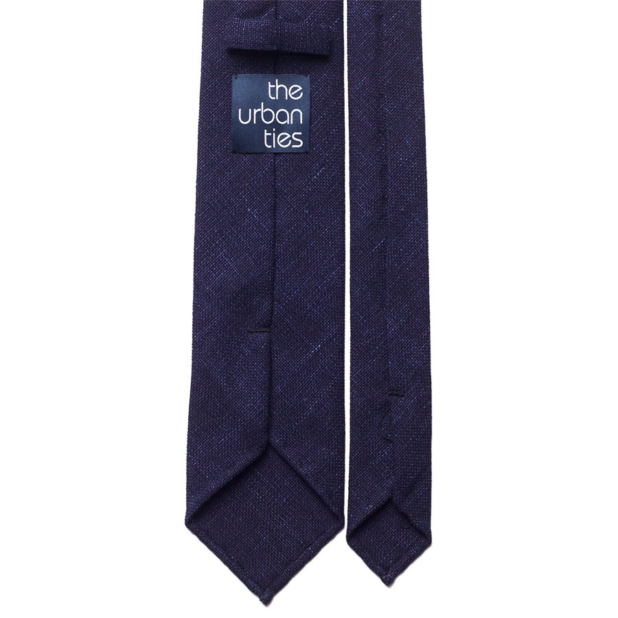 SOLID WOOL TIE - NAVY