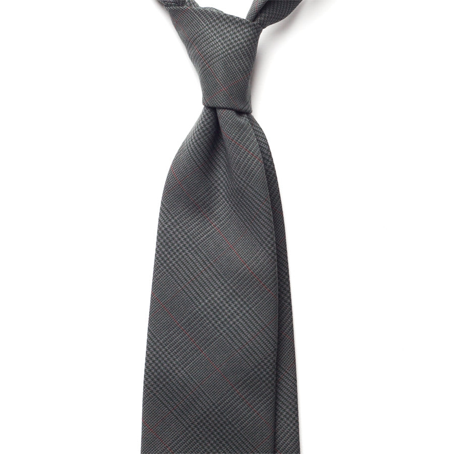 GLEN CHECK WOOL TIE