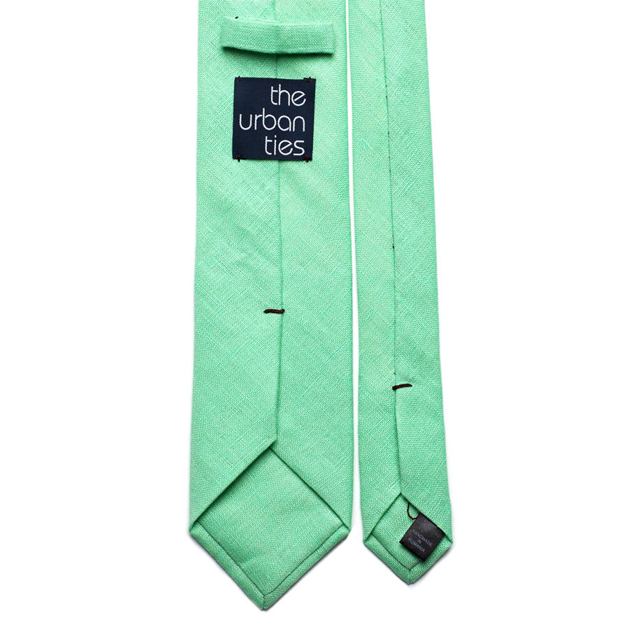 LIGHT GREEN LINEN TIE