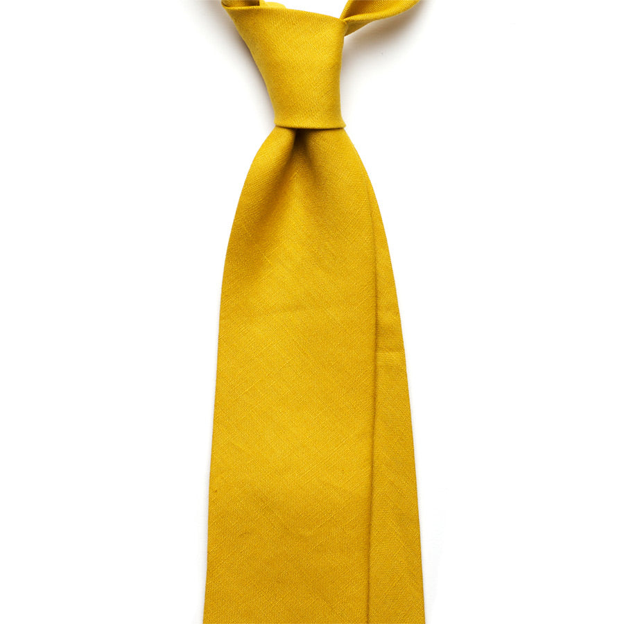 YELLOW LINEN TIE