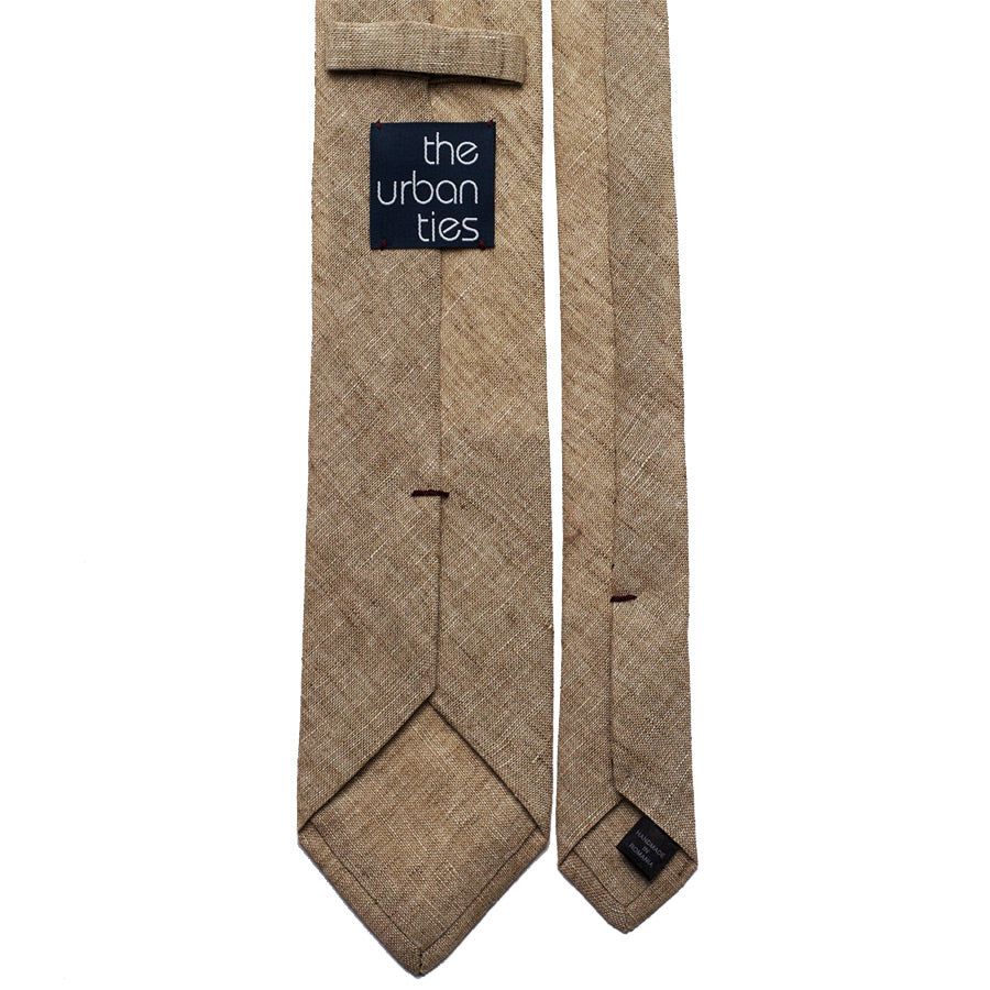 LIGHT BROWN LINEN TIE