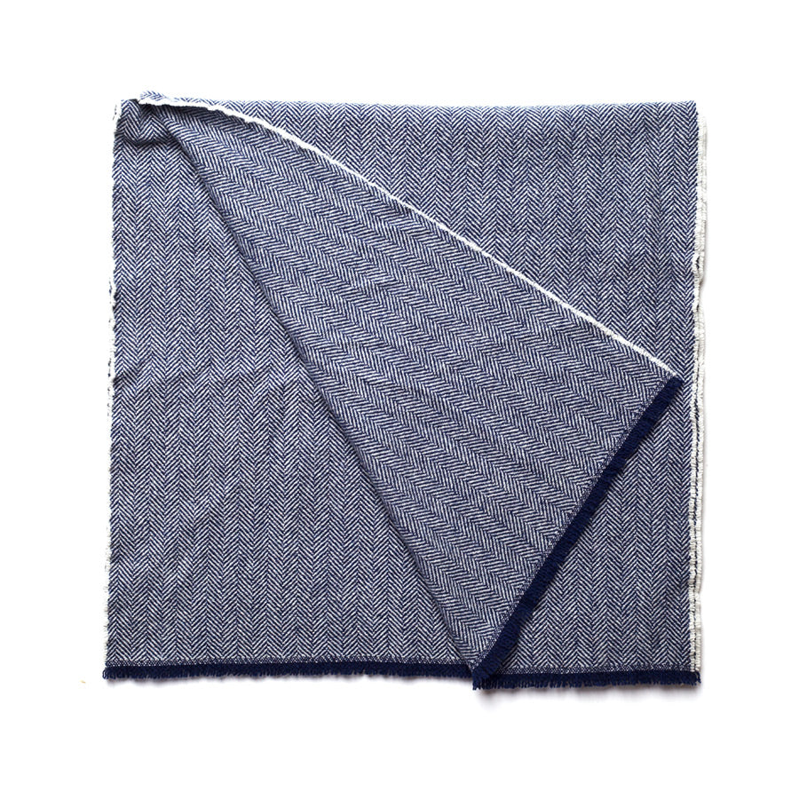 HERRINGBONE WOOL SCARF