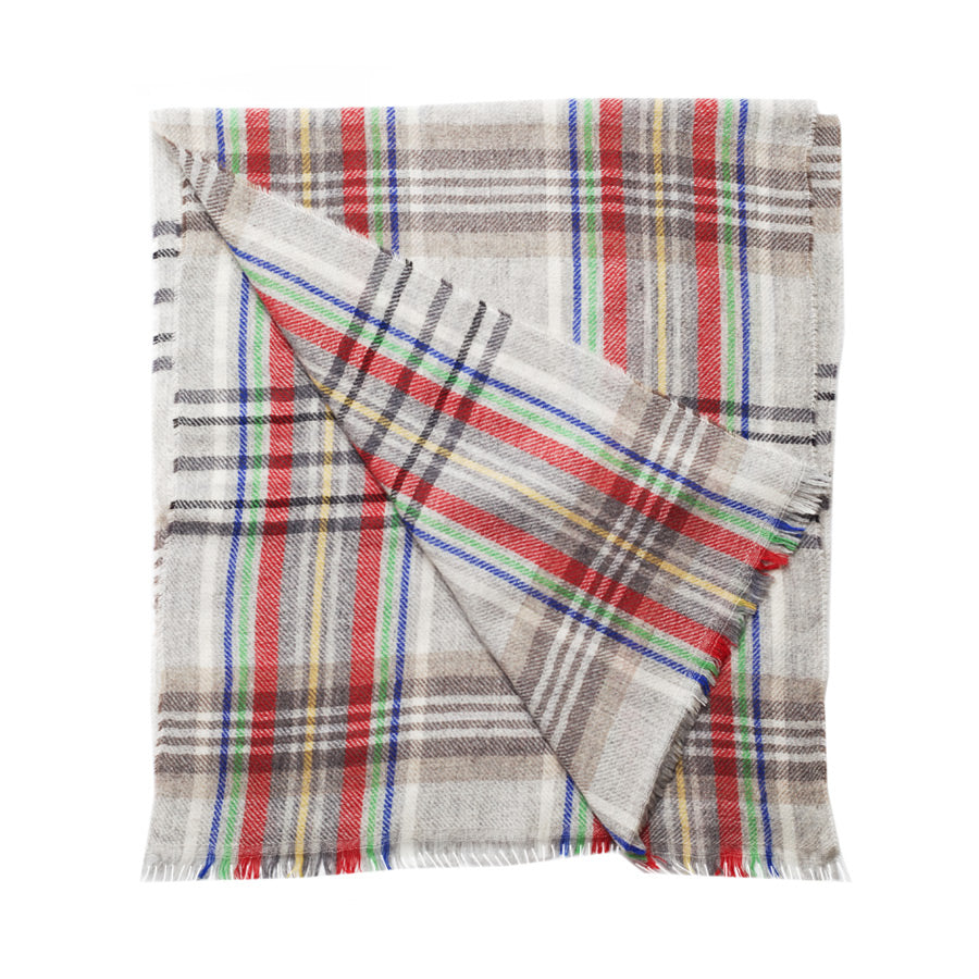 PLAID CASHMERE SCARF