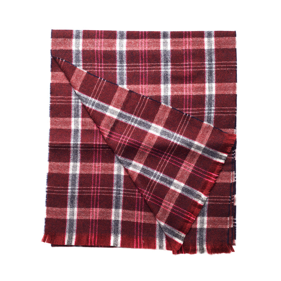 PLAID CASHMERE SCARF