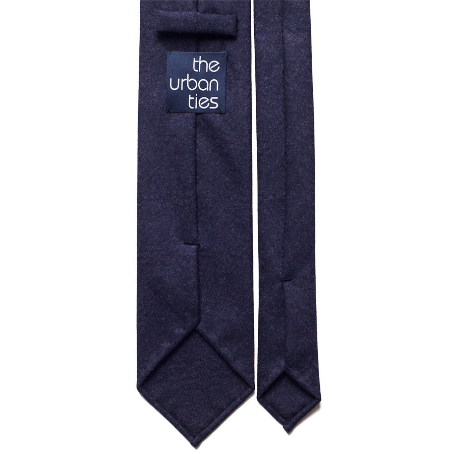 SOLID WOOL TIE - NAVY BLUE