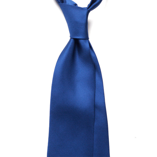SOLID SILK TIE - BLUE