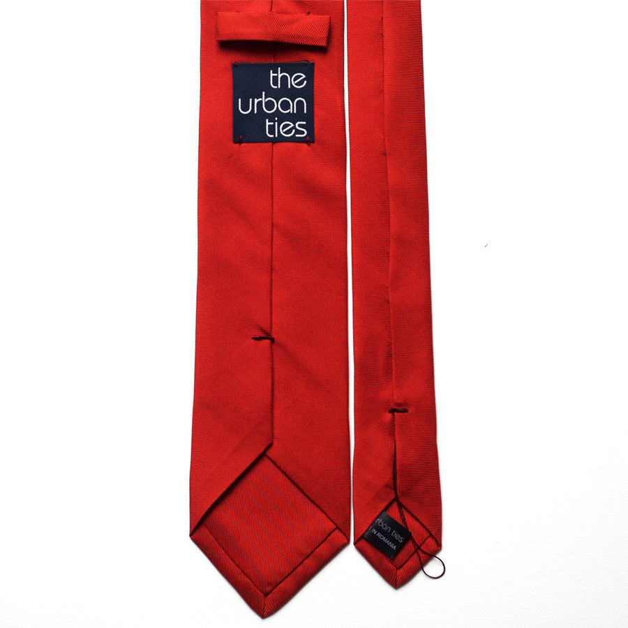 SOLID SILK TIE - RED