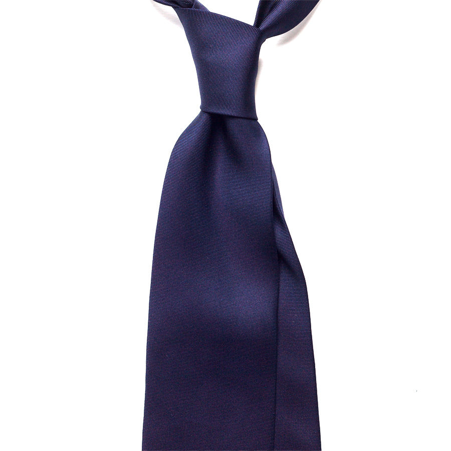 SOLID SILK TIE - NAVY