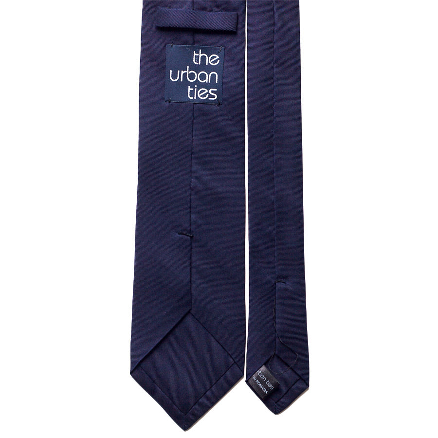 SOLID SILK TIE - NAVY