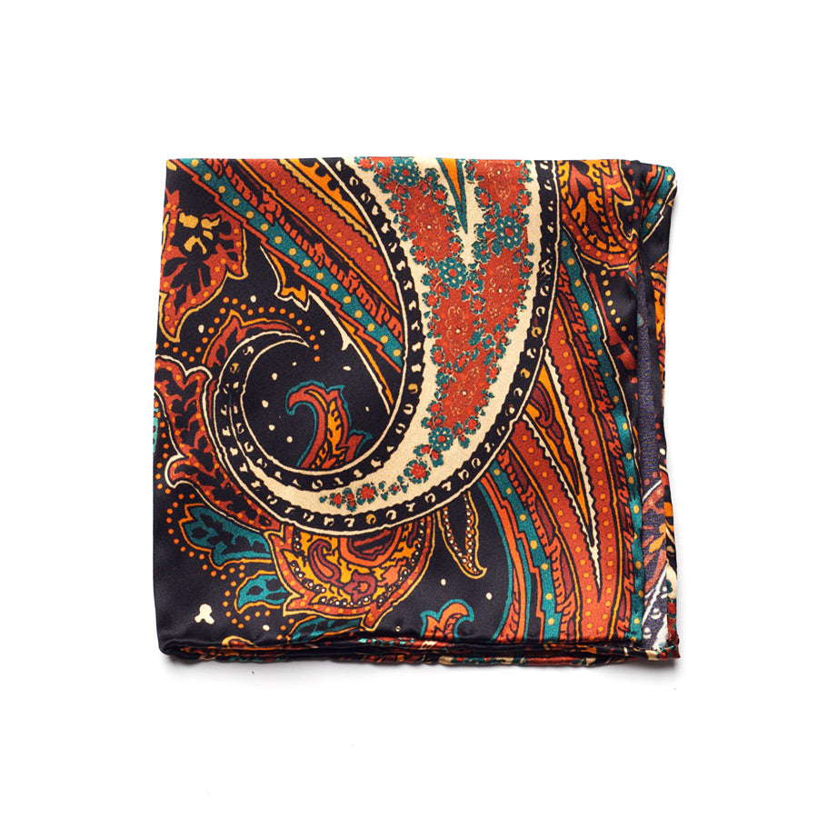 PAISLEY SILK POCKET SQUARE