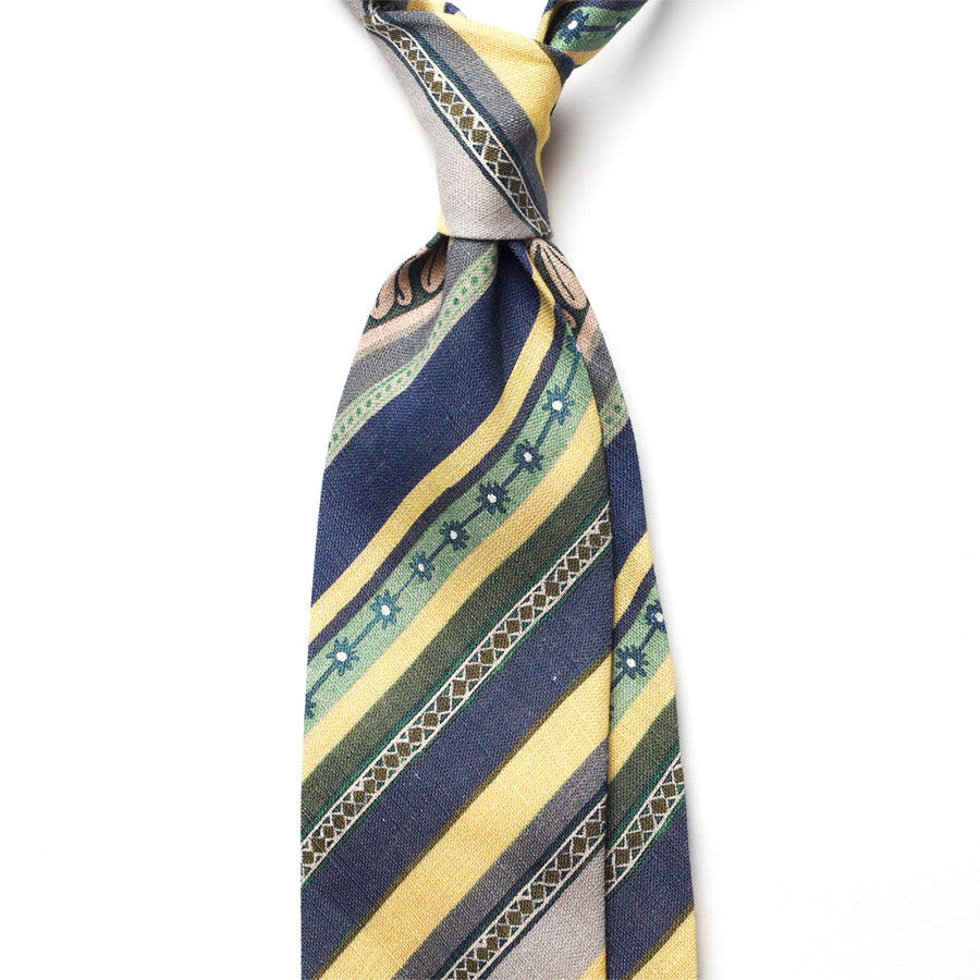 STRIPE LINEN TIE