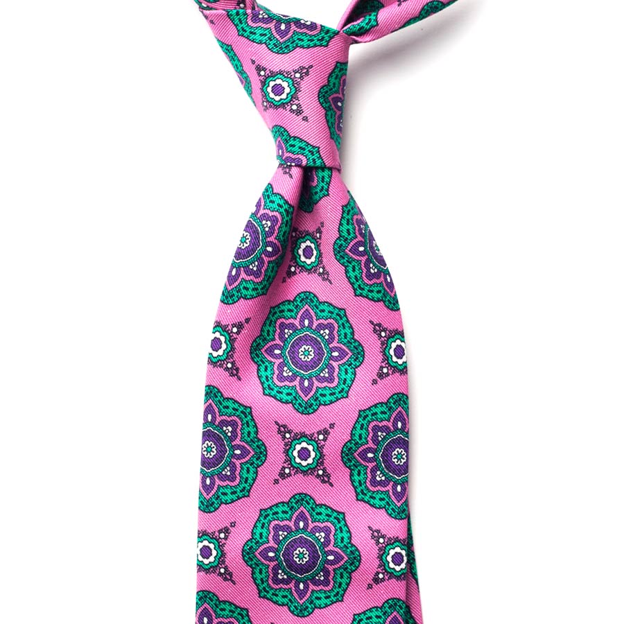 VINTAGE MEDALLION SILK TIE