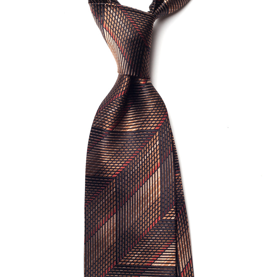 GEOMETRIC SILK TIE