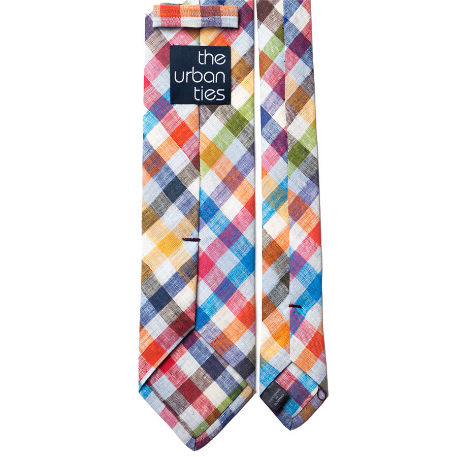 MADRAS CHECK LINEN TIE