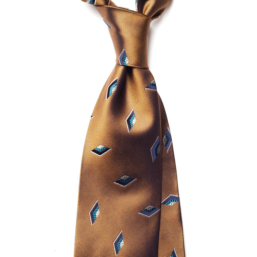 GEOMETRIC JACQUARD SILK TIE