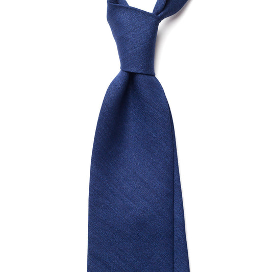BLUE WOOL/SILK TIE