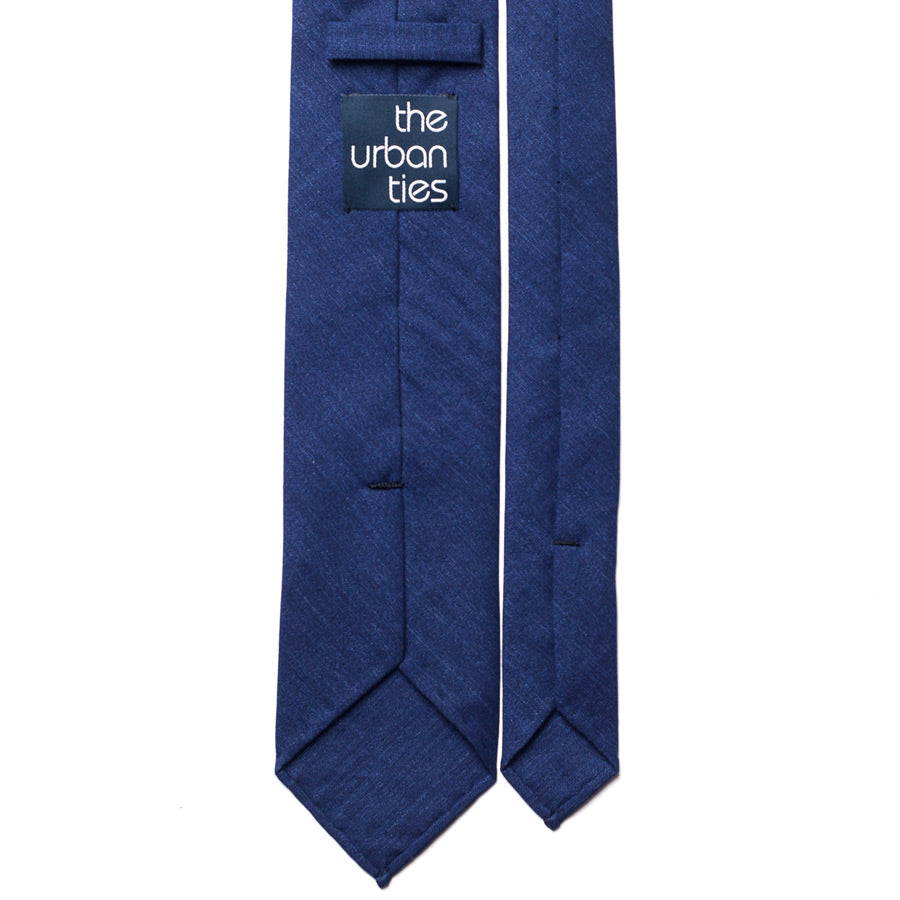 BLUE WOOL/SILK TIE