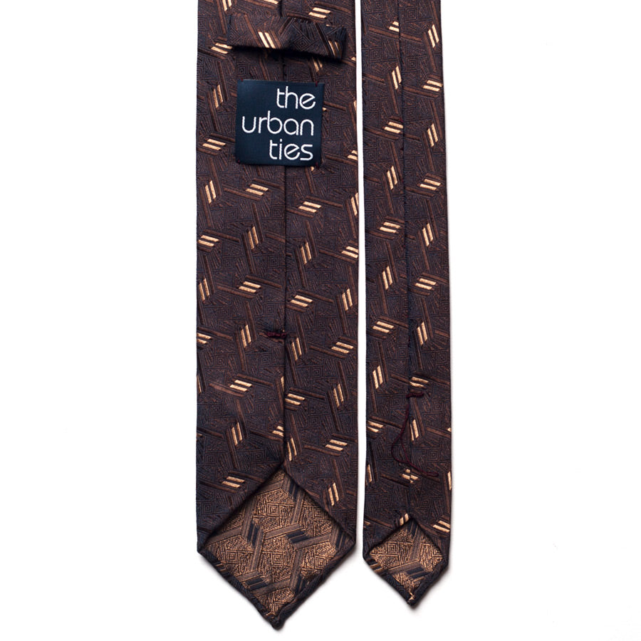 GEOMETRIC JACQUARD SILK TIE