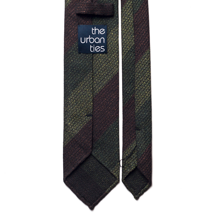 BLOCK STRIPE SILK TIE