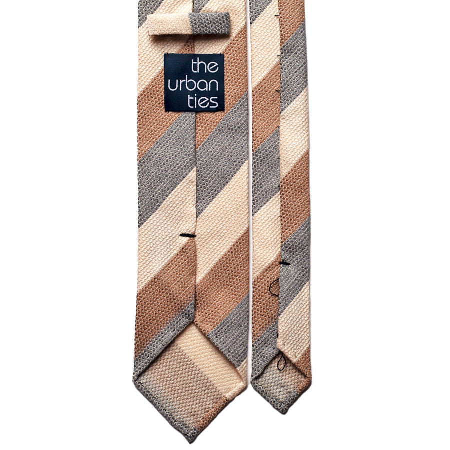 BLOCK STRIPE SILK/COTTON TIE