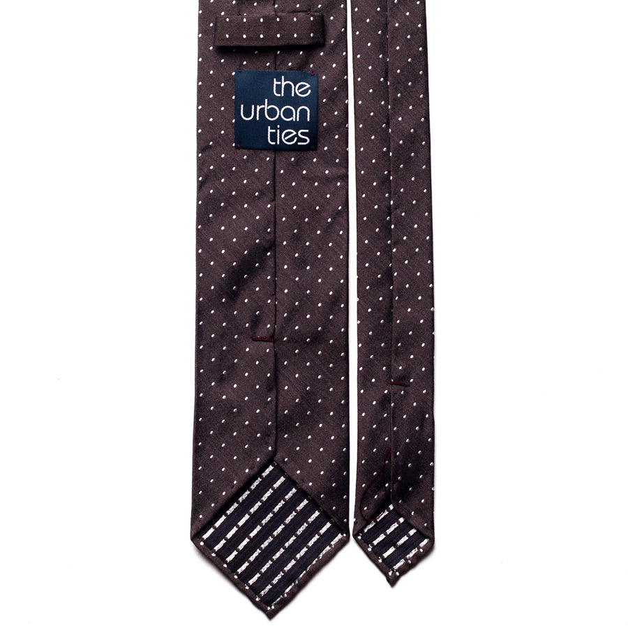 POLKA DOT JACQUARD SILK TIE