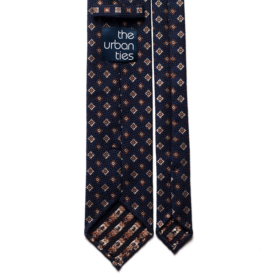 GEOMETRIC JACQUARD SILK TIE