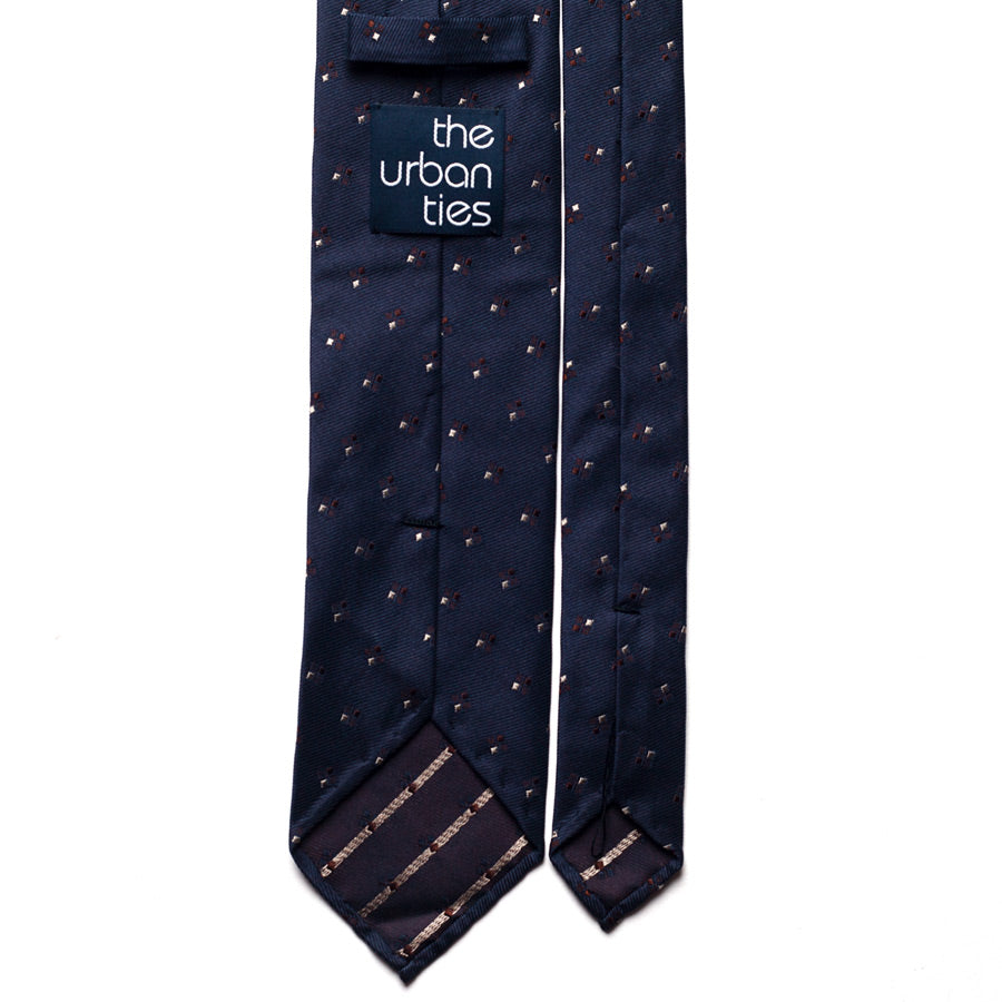 GEOMETRIC JACQUARD SILK TIE
