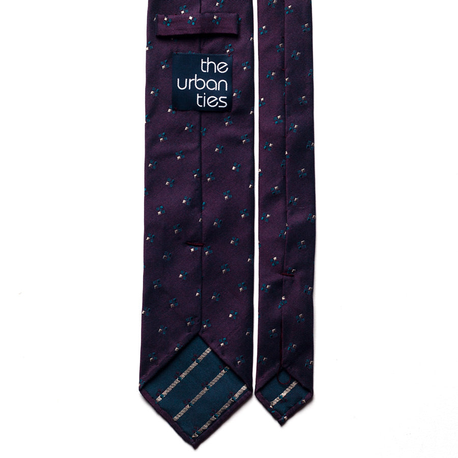 GEOMETRIC JACQUARD SILK TIE