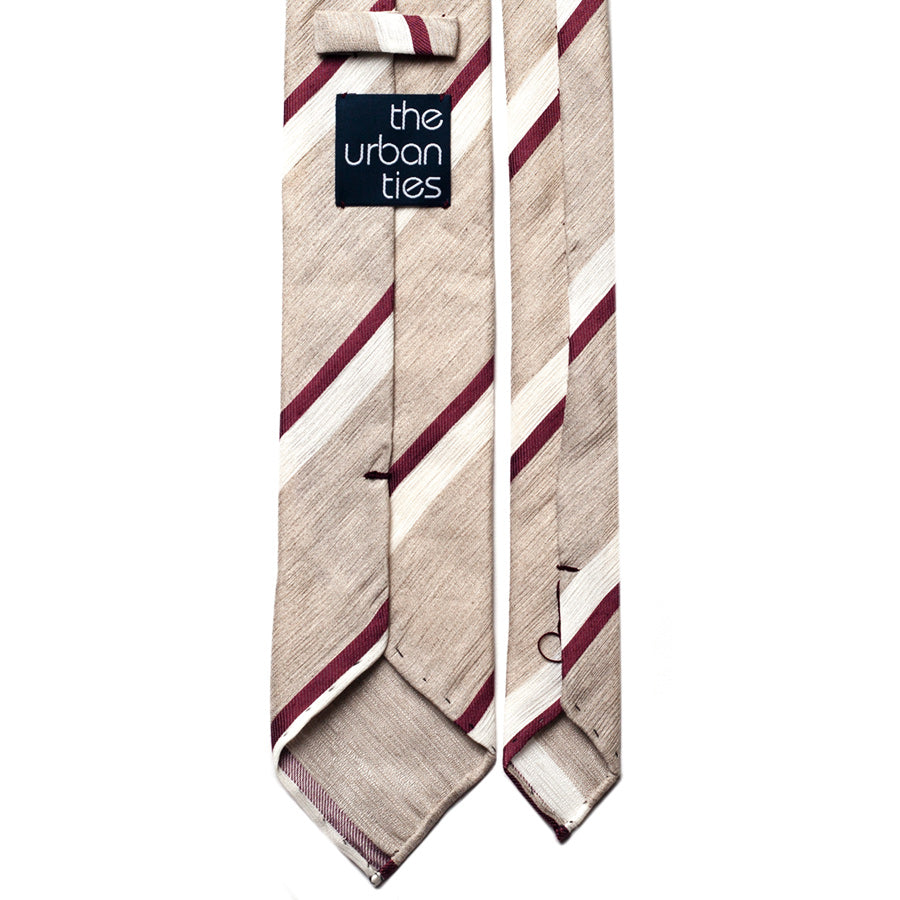 REPP STRIPE SILK/LINEN TIE