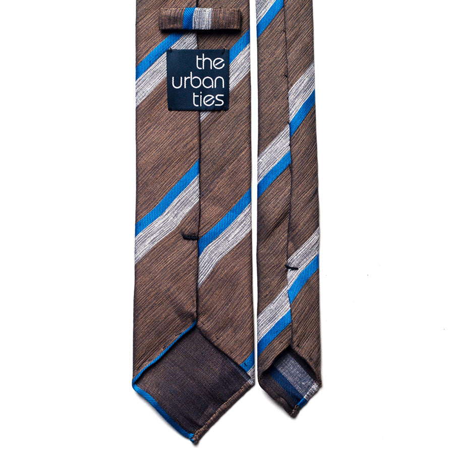 REPP STRIPE SILK/LINEN TIE