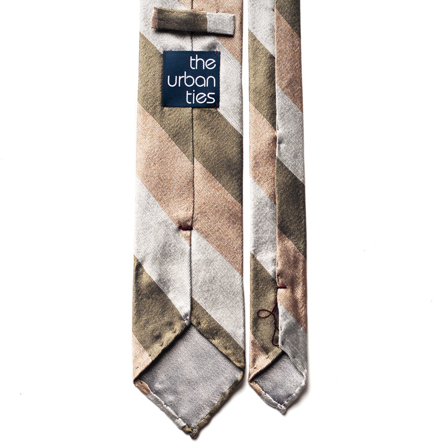 BLOCK STRIPE SILK TIE