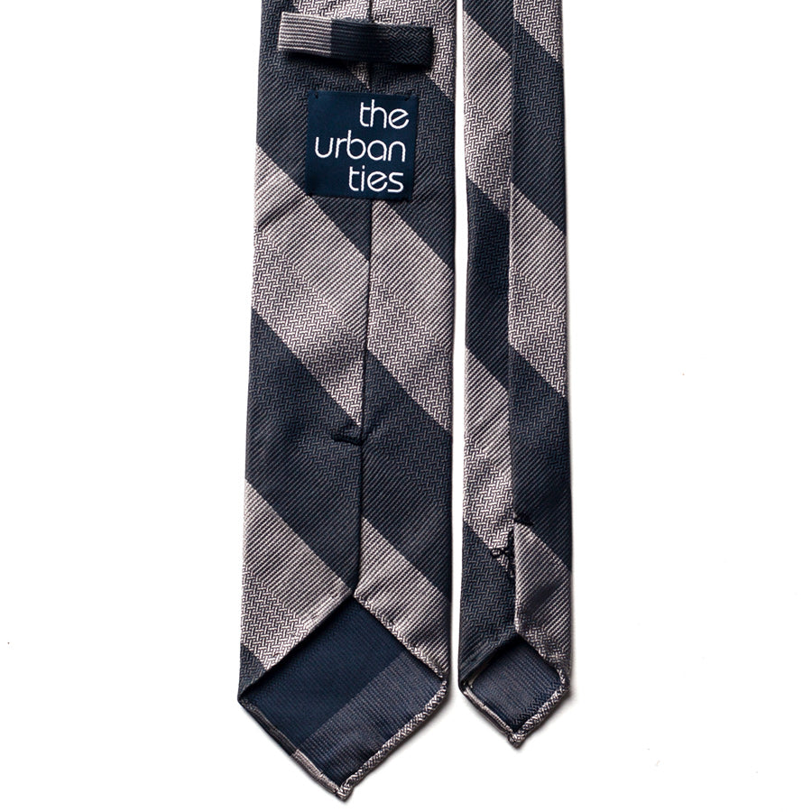 BLOCK STRIPE SILK TIE