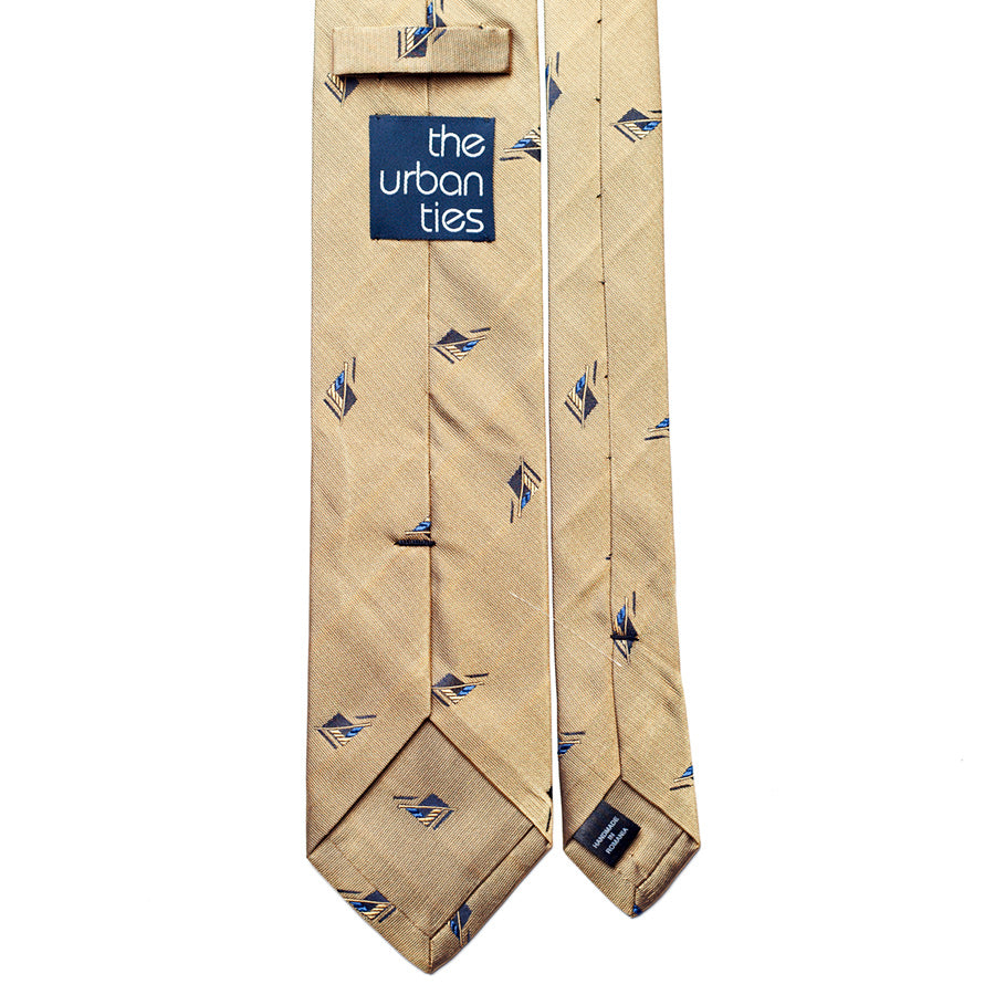 GEOMETRIC MOTIF JACQUARD SILK TIE