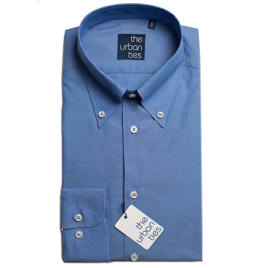 CHAMBRAY COTTON BUTTON-DOWN SHIRT