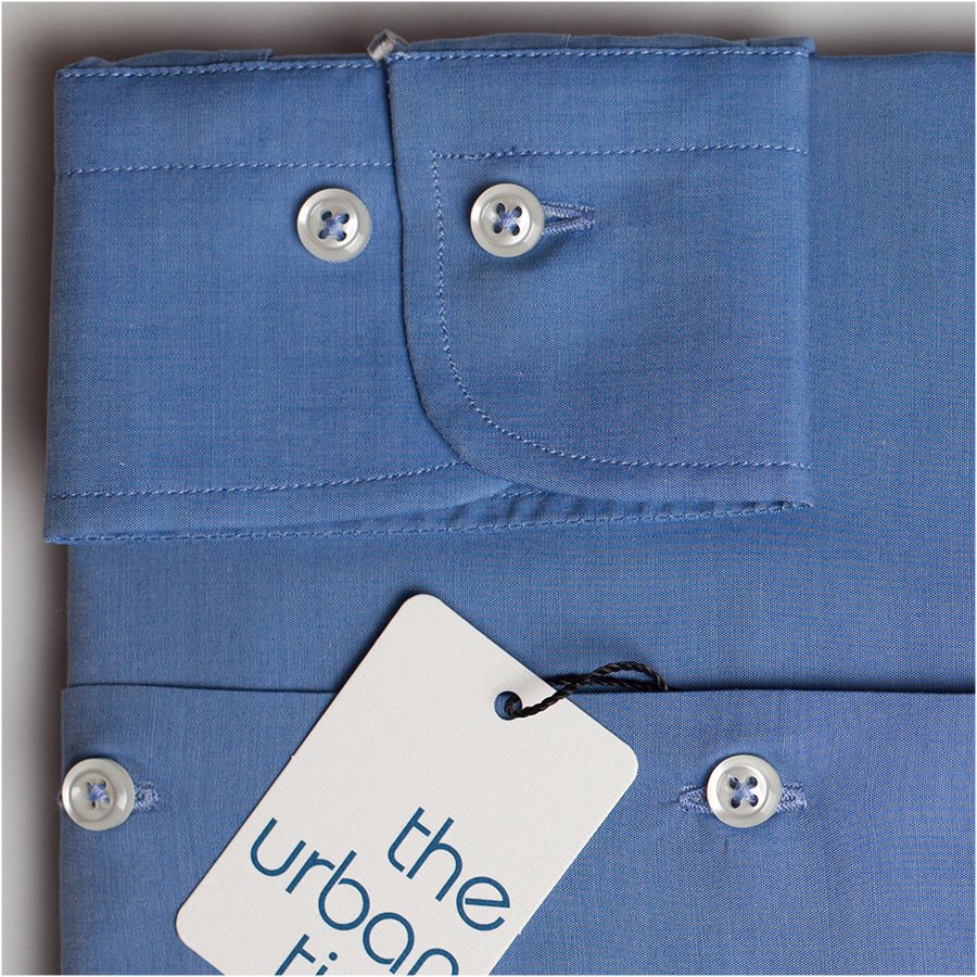 CHAMBRAY COTTON BUTTON-DOWN SHIRT