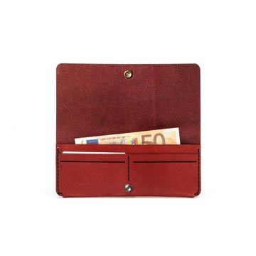 CLUTCH WALLET BORDEAUX + Leather care