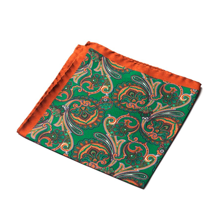 PAISLEY SILK POCKET SQUARE