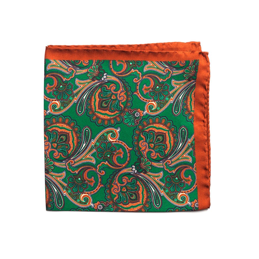 PAISLEY SILK POCKET SQUARE