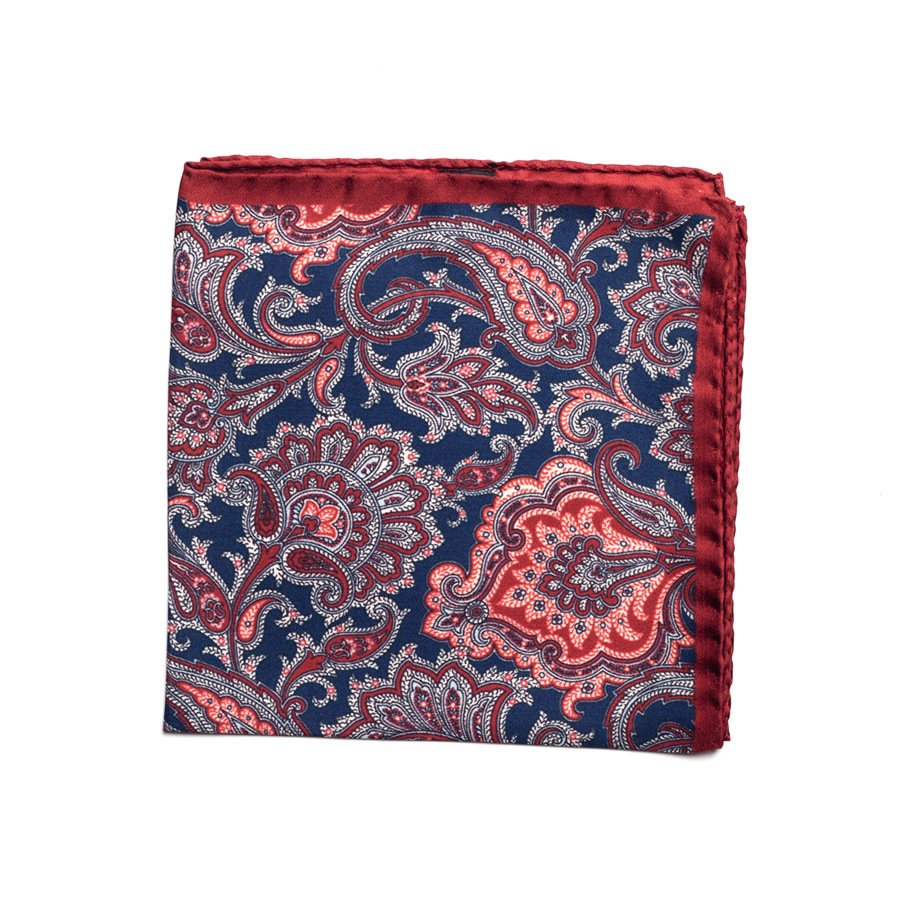 PAISLEY SILK POCKET SQUARE