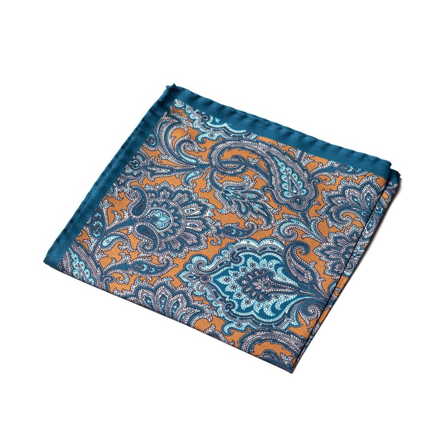 PAISLEY SILK POCKET SQUARE
