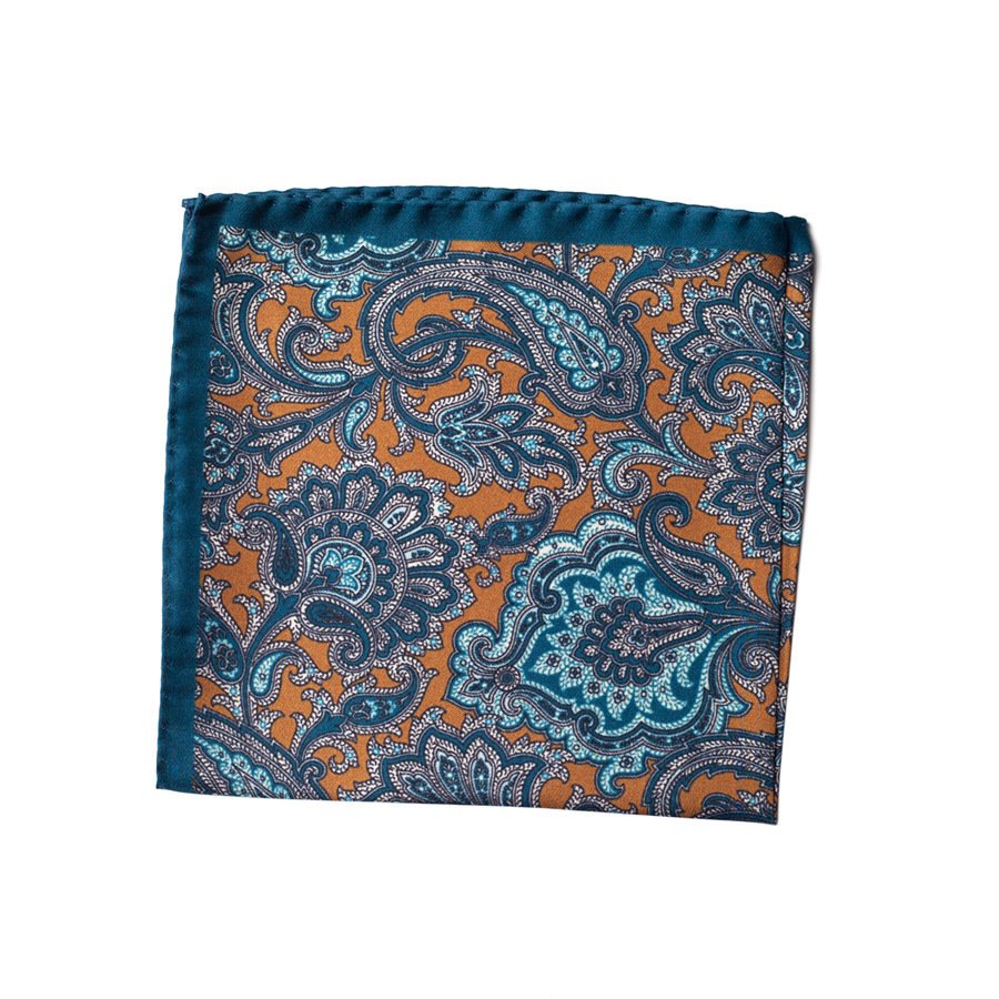 PAISLEY SILK POCKET SQUARE