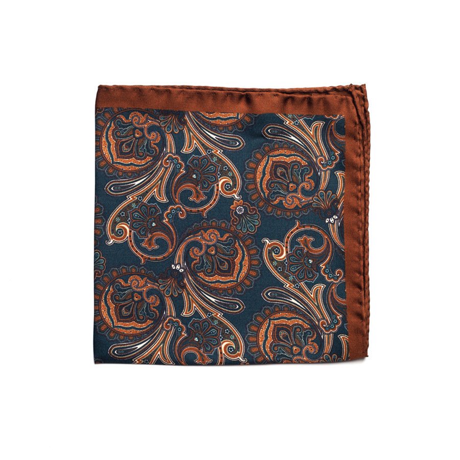 PAISLEY SILK POCKET SQUARE